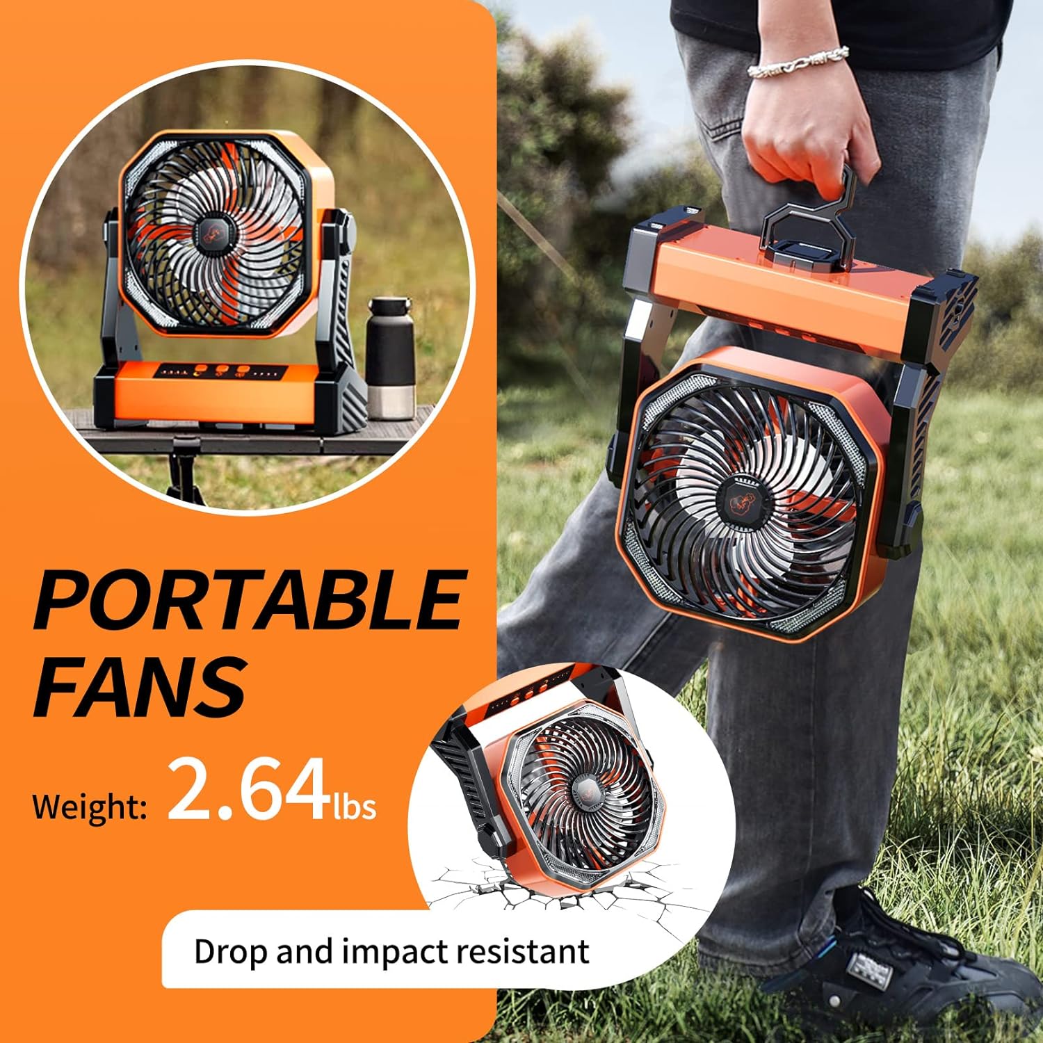 Portable Camping Fan Rechargeable