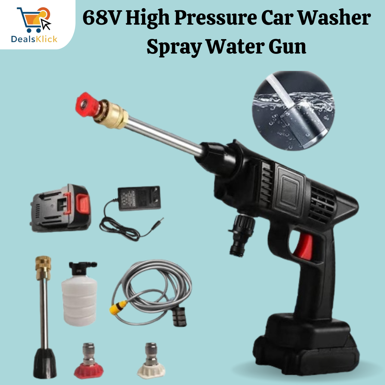 68V High Pressure Car Washer Spray Water Gun