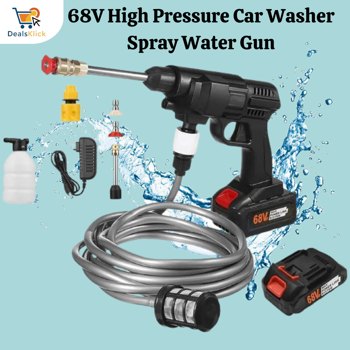 68V High Pressure Car Washer Spray Water Gun