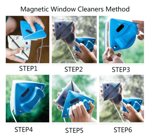 Magnetic 2 in 1 Window Cleaner